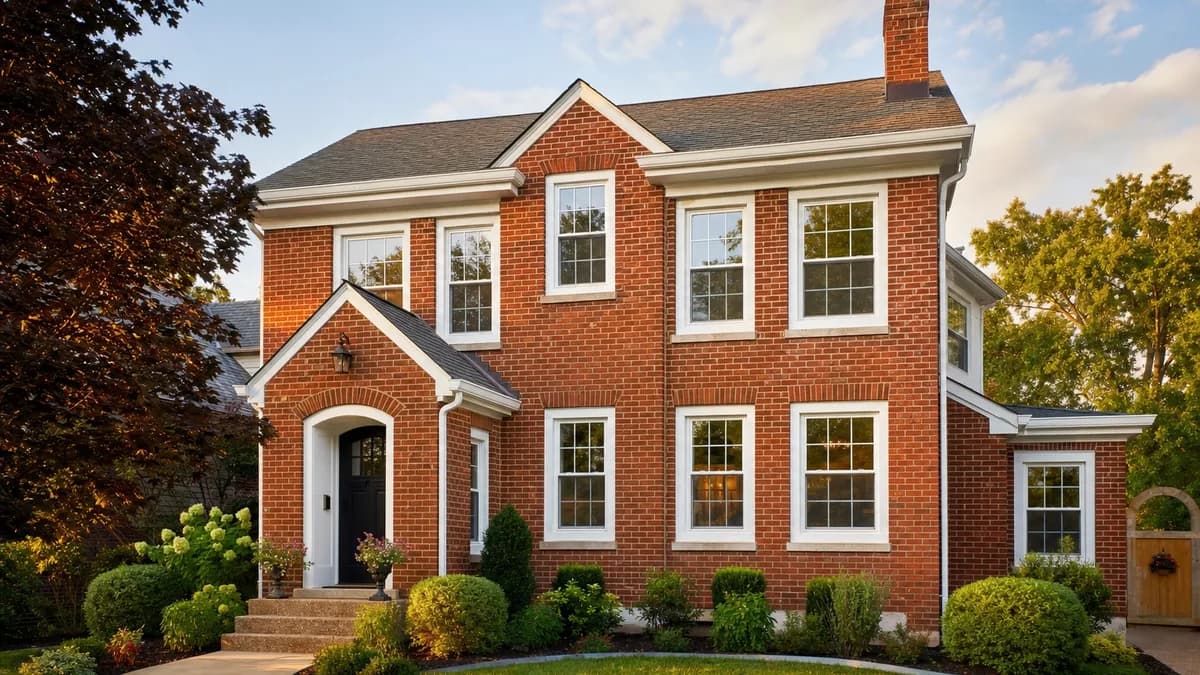 Front of the home with new windows