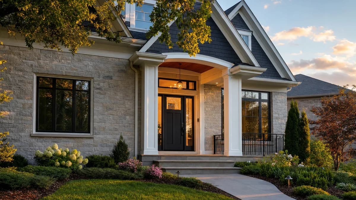 A Kirkwood home with a new front entry door