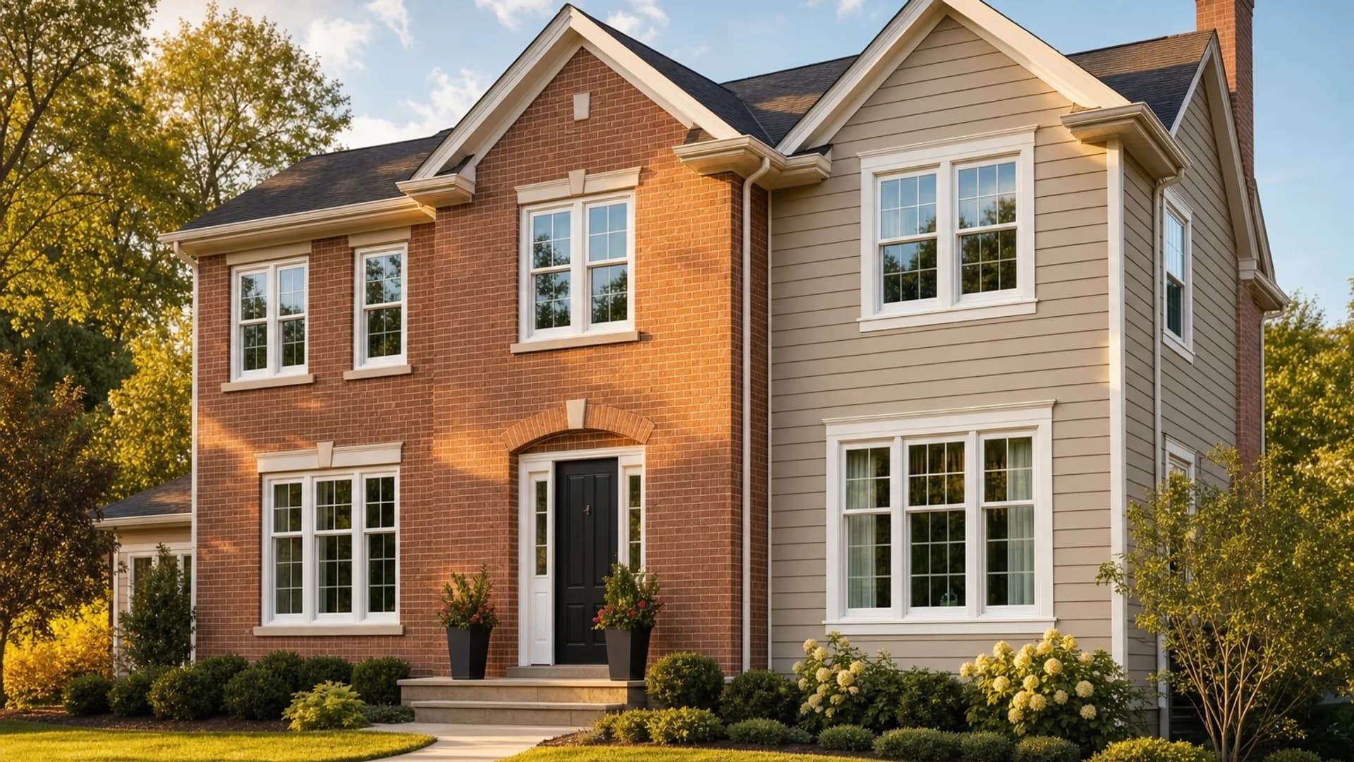 A St. Louis home fitted with new energy-efficient replacement windows