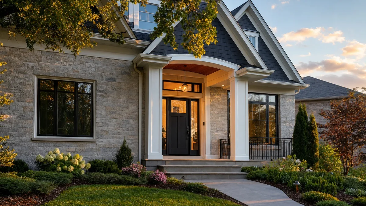 A Kirkwood home with a new front entry door